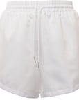 Womens Puma Summer Luxe Satin Shorts in White