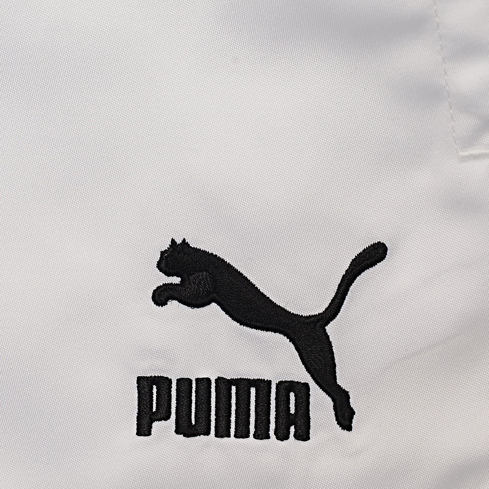 Womens Puma Summer Luxe Satin Shorts in White