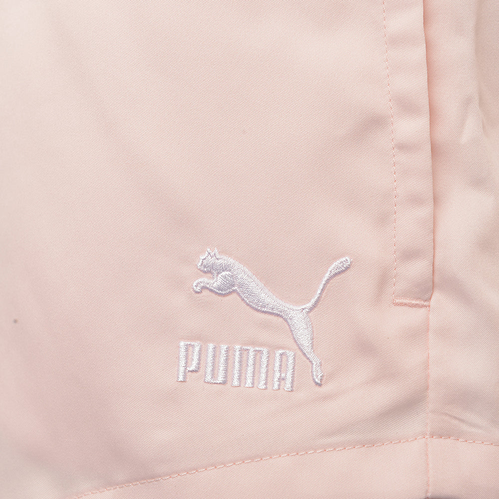 Womens Puma Summer Luxe Satin Shorts in Pink