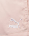 Womens Puma Summer Luxe Satin Shorts in Pink