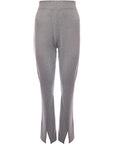 4th & Reckless Women's Grey Knitted Flare Split Trousers