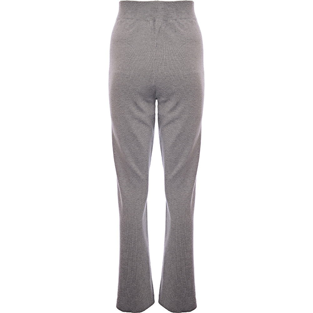 4th &amp; Reckless Women&#39;s Grey Knitted Flare Split Trousers