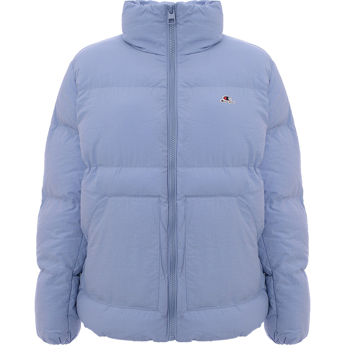 Champion Womens Small Logo Puffer Jacket In Blue