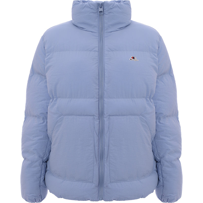 Champion Womens Small Logo Puffer Jacket In Blue