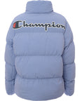 Champion Womens Small Logo Puffer Jacket In Blue