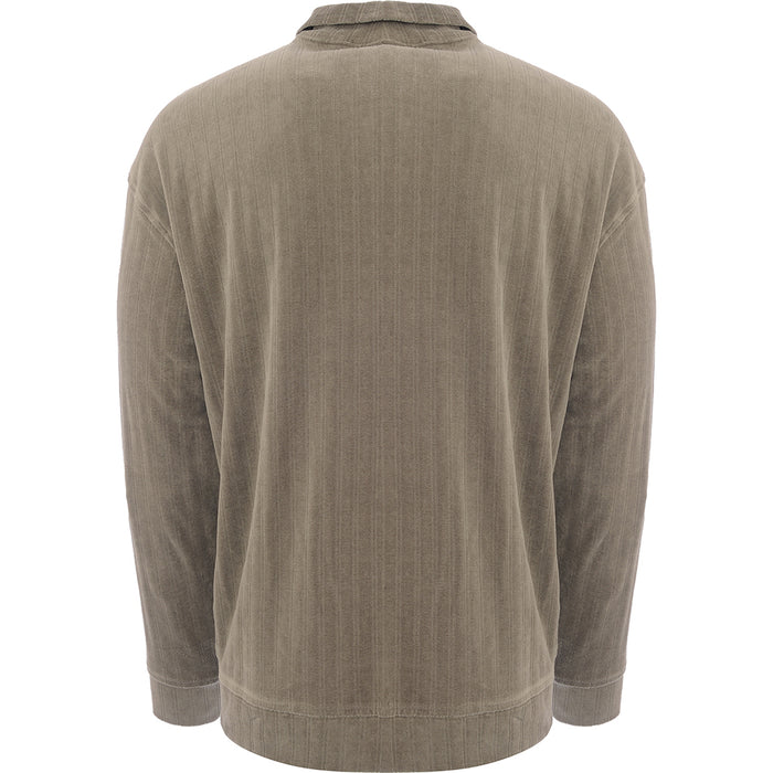 Weekday Mens Grey Elias Velour Sweatshirt