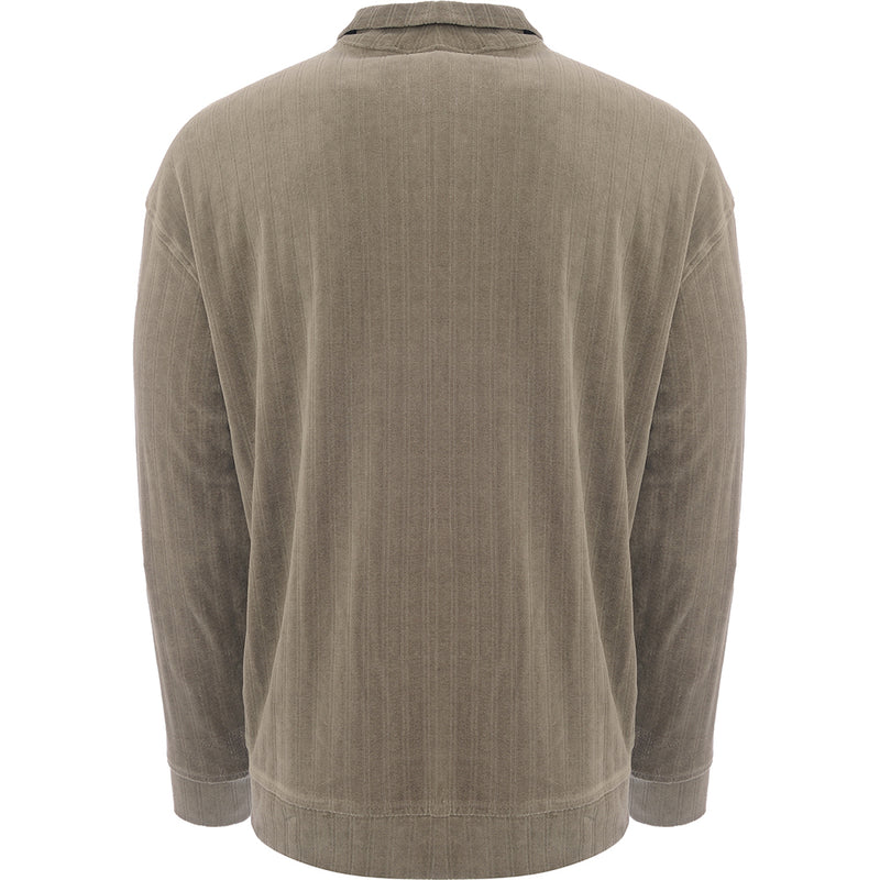 Weekday Mens Grey Elias Velour Sweatshirt