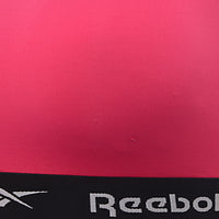 Reebok Women's Pink Dollie Crop Top Bra with Logo Straps