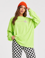 Santa Cruz Womens Obscure Dot Long Sleeve T-Shirt in Bright Green