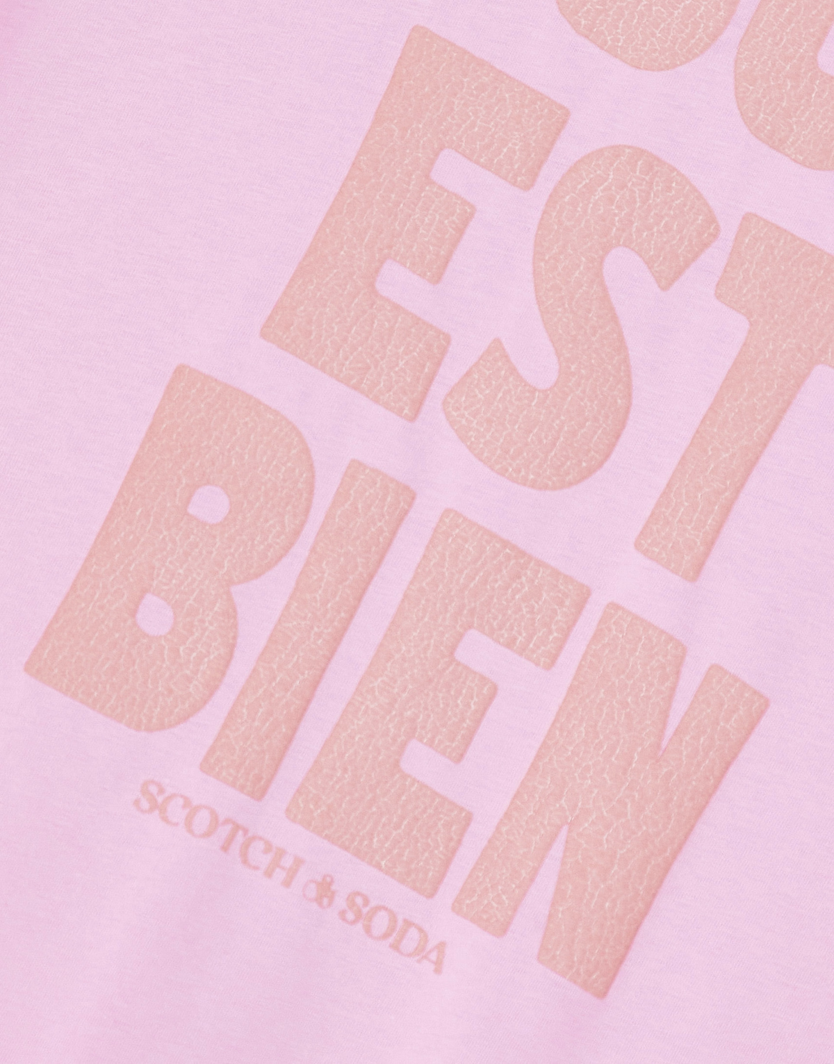 Maison Scotch Womens Relaxed Fit Cotton T-Shirt In Pink