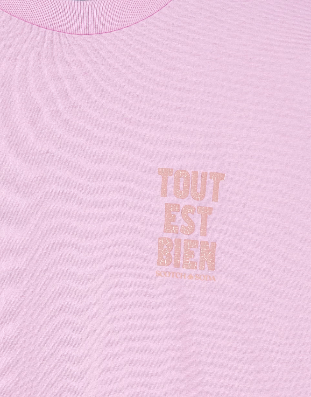 Maison Scotch Womens Relaxed Fit Cotton T-Shirt In Pink