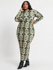 Public Desire Womens Curve Open Back Maxi Dress in Green