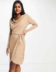 Ted Baker Womens Neyda Wrap Dress in Camel In Brown