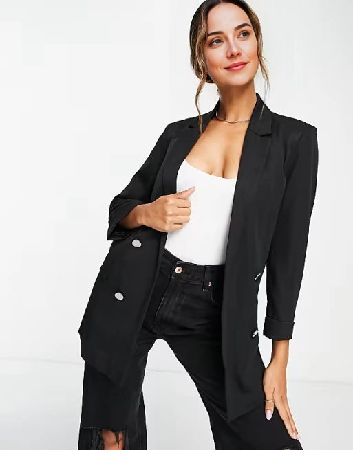 Womens Stradivarius Oversized Blazer in Black