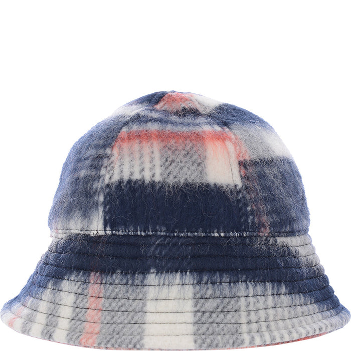 Weekday Womens Lo Recycled Brushed Check Bucket Hat in Multi