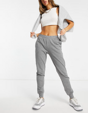 Tommy Hilfiger League Cotton Blend Logo Waistband Jogger in Grey Marl