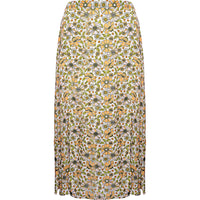 Jdy Women's Yellow Floral Print Midi Skirt