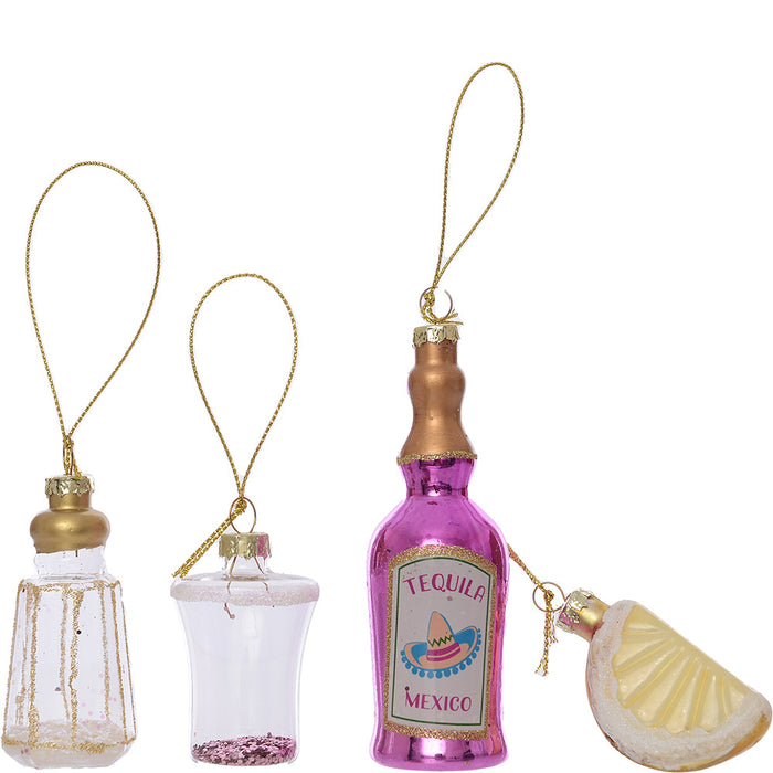 Sass & Belle Men's Set of 4 Tequila Baubles