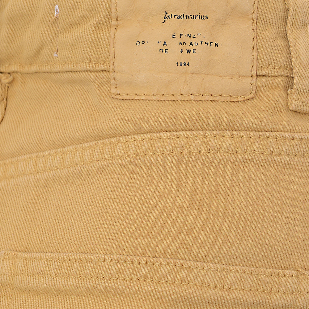 Stradivarius Womens Petite 90's Dad Jean In Caramel