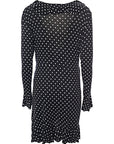 Womens I Saw It First Polka Dot Print Ruffle Hem in Black