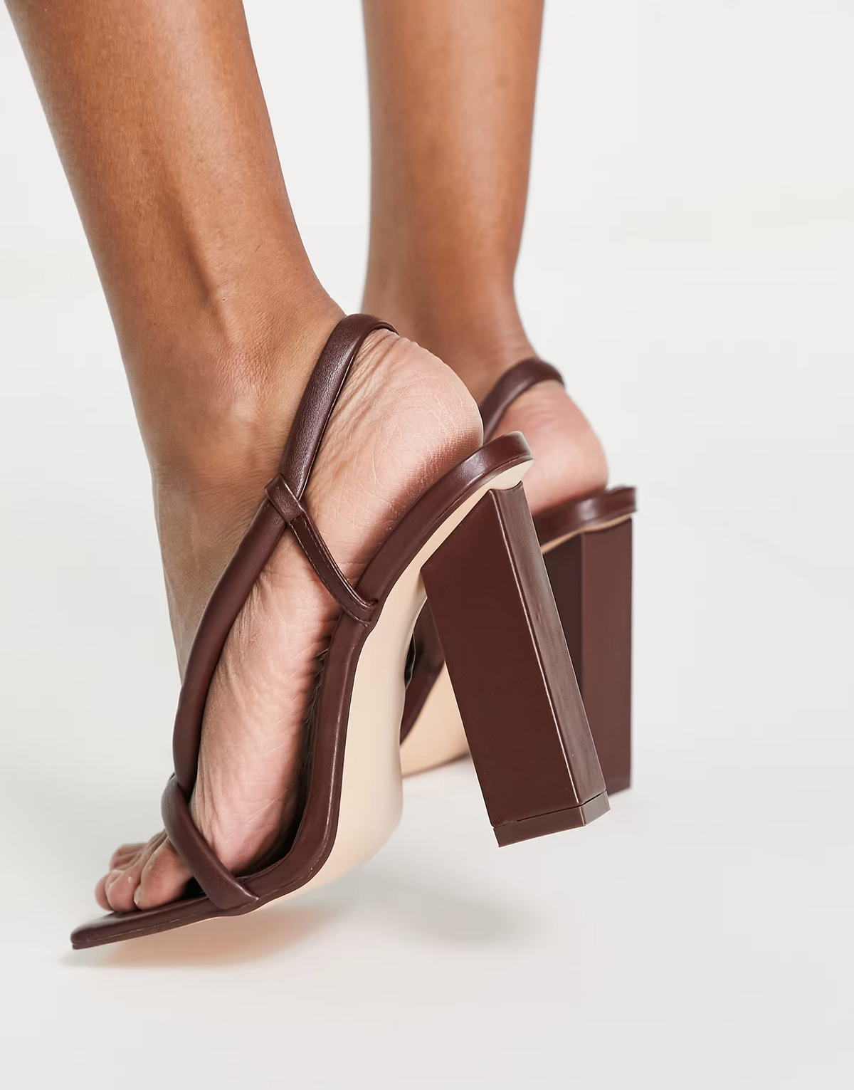 Public Desire Womens Everly Block Sandals in Brown
