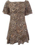 John Zack Women's Animal Print Off Shoulder Mini Dress