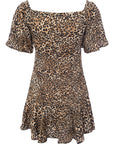 John Zack Women's Animal Print Off Shoulder Mini Dress