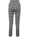 Brave Soul Mens Skinny Fit Grey Check Cropped Suit Trousers