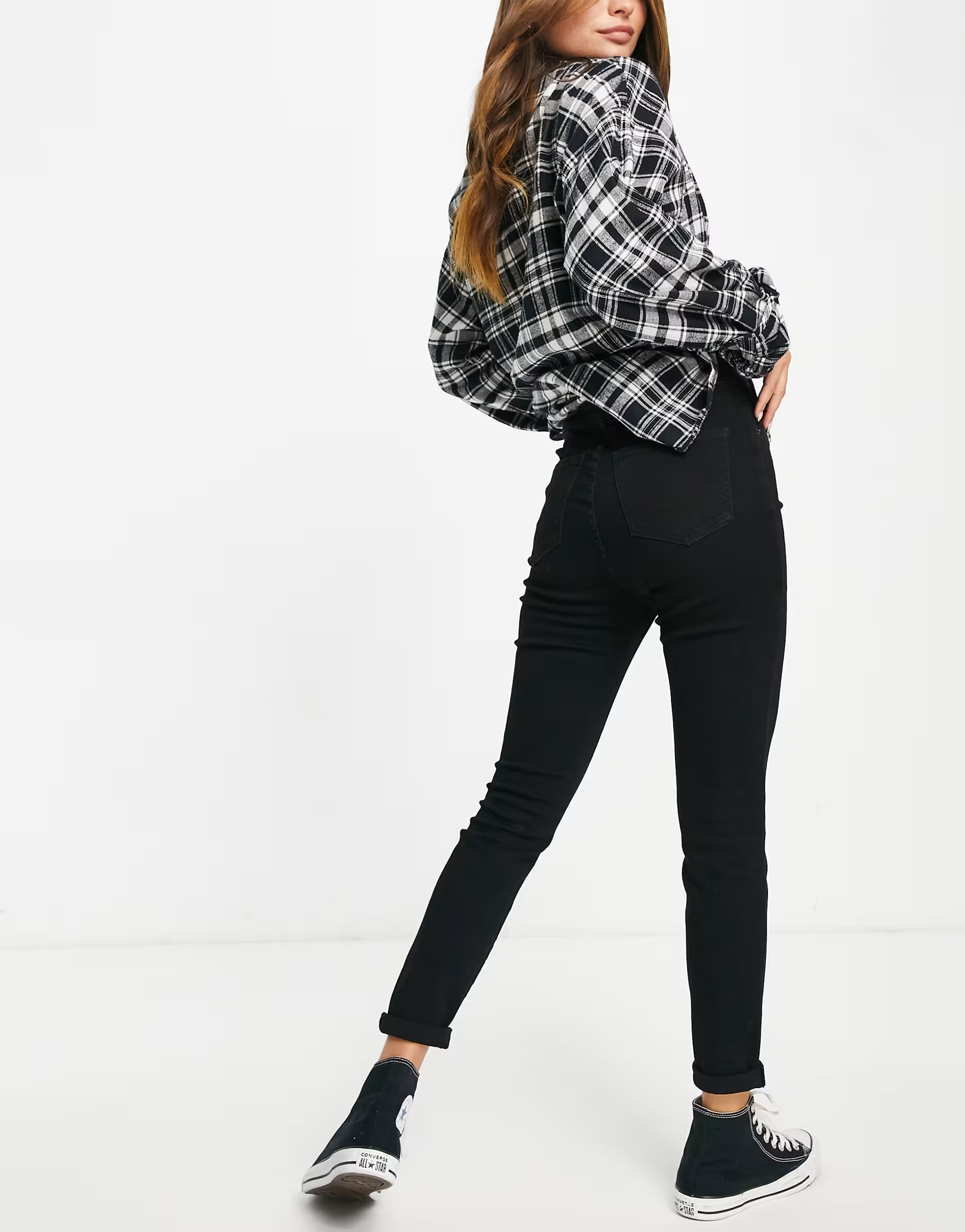 Urban Revivo Womens Skinny Jeans In Black