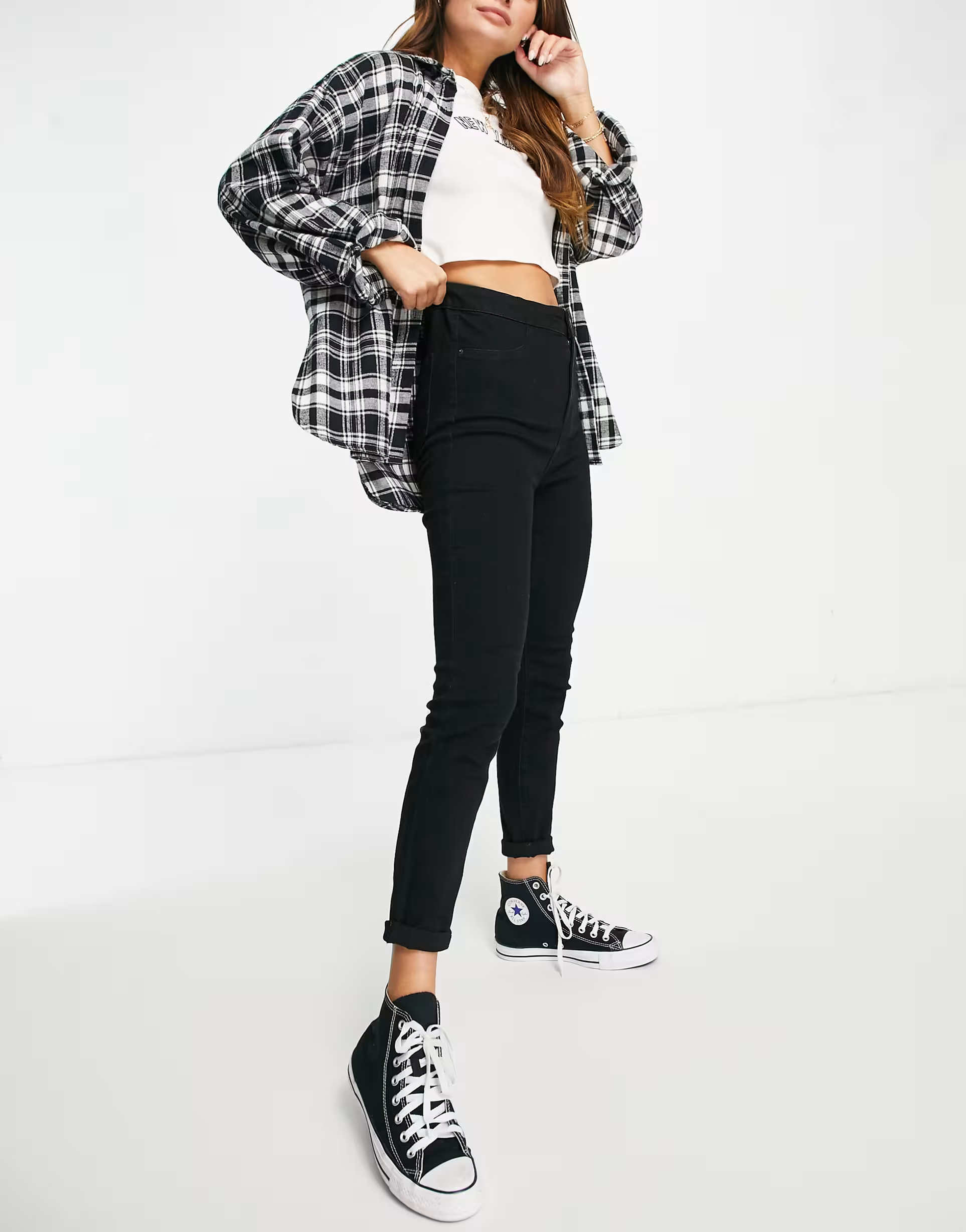 Urban Revivo Womens Skinny Jeans In Black