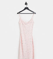 Y.A.S Womens Petite Cami Midi Dress in Pale Pin in Pink