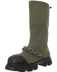 Public Desire Men's Green Lincoln Chain Rain Boots