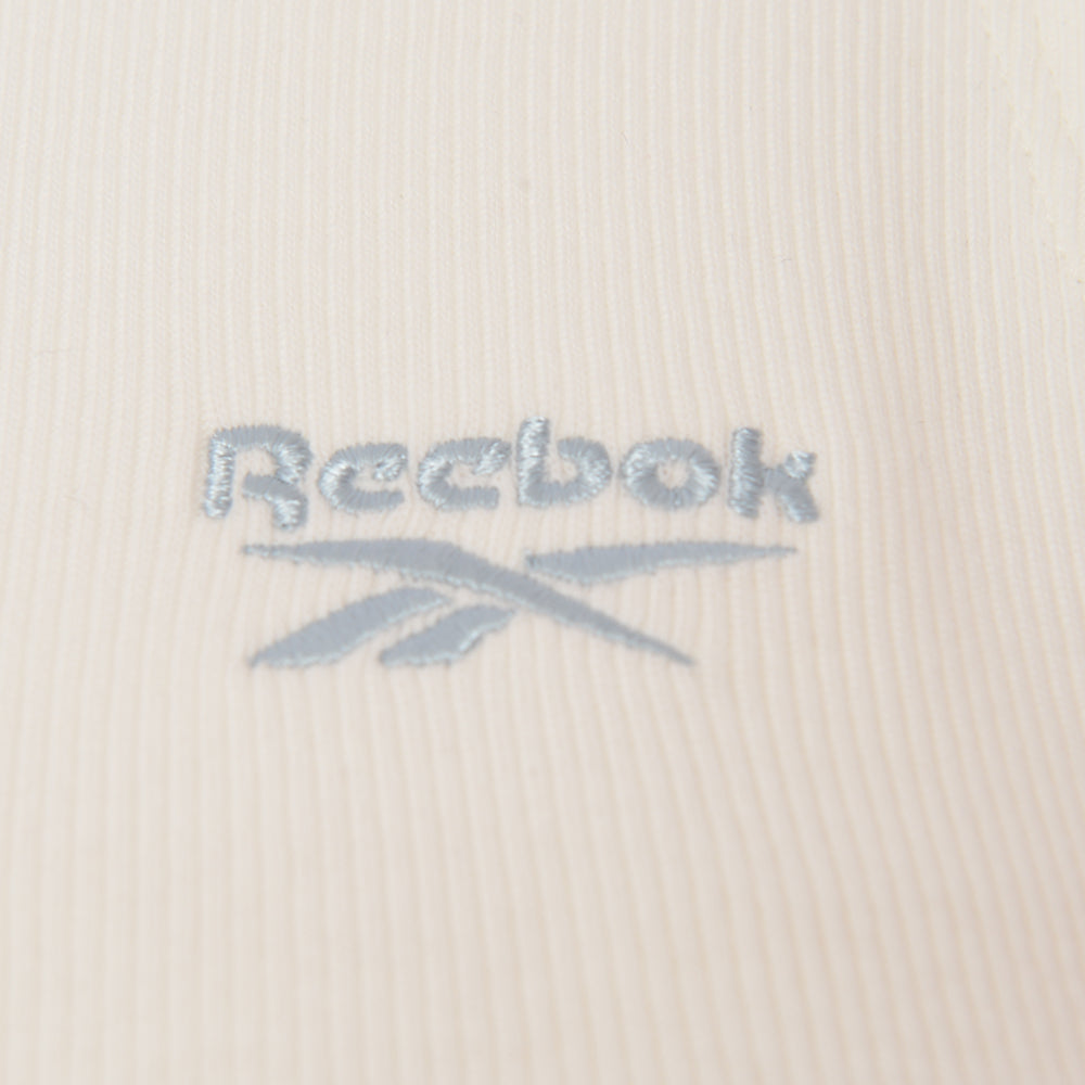 Reebok Women's White Assymetric One Shoulder Crop Top