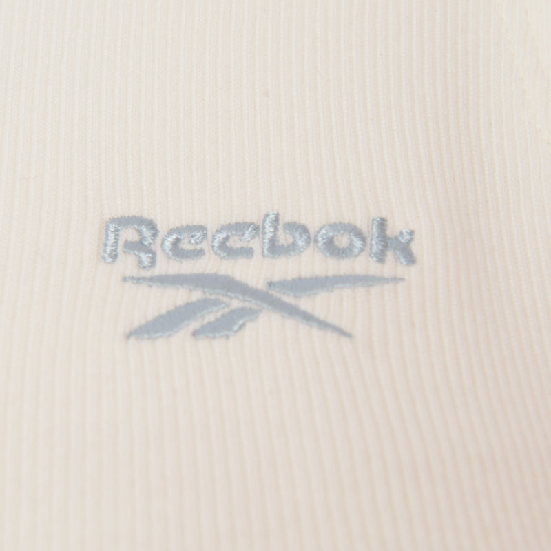 Reebok Women's White Assymetric One Shoulder Crop Top