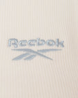 Reebok Women's White Assymetric One Shoulder Crop Top