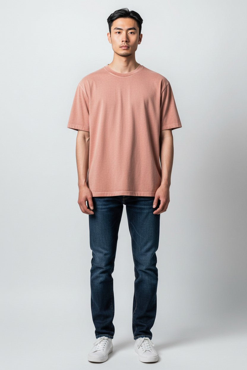 Reebok Mens Natural Dye T-Shirt In Pink