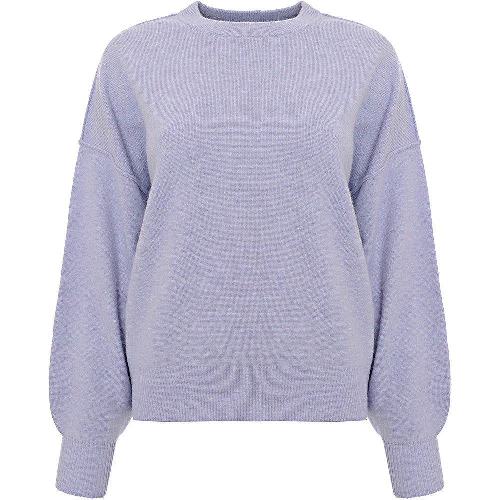 Pimkie Women's Round Neck Knit Jumper in Lilac