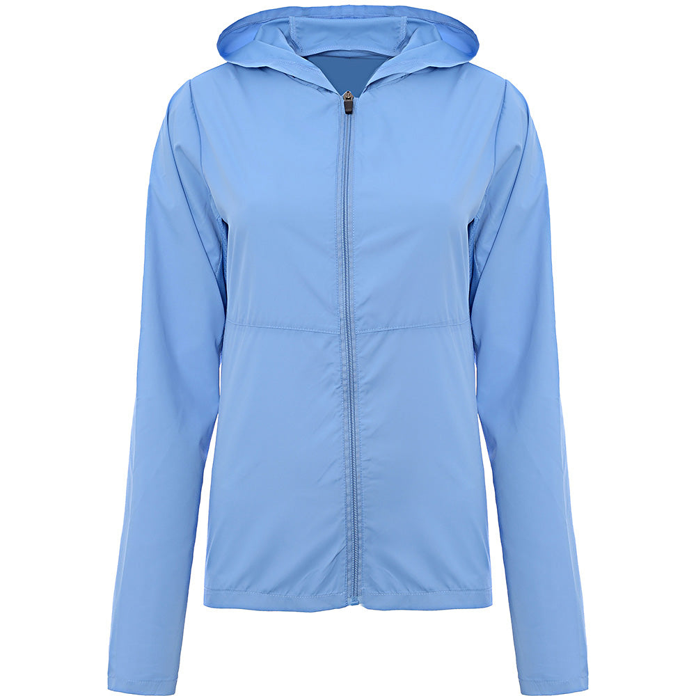 South Beach Women's Blue Hooded Jacket