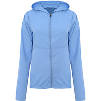 South Beach Women's Blue Hooded Jacket