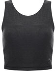 Puma Women's Dark Grey Heather Studio Luxe Yogini Crop Top