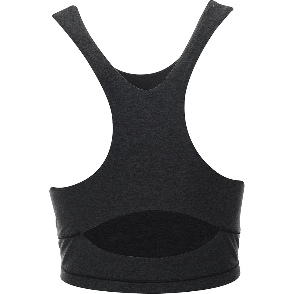 Puma Women's Dark Grey Heather Studio Luxe Yogini Crop Top