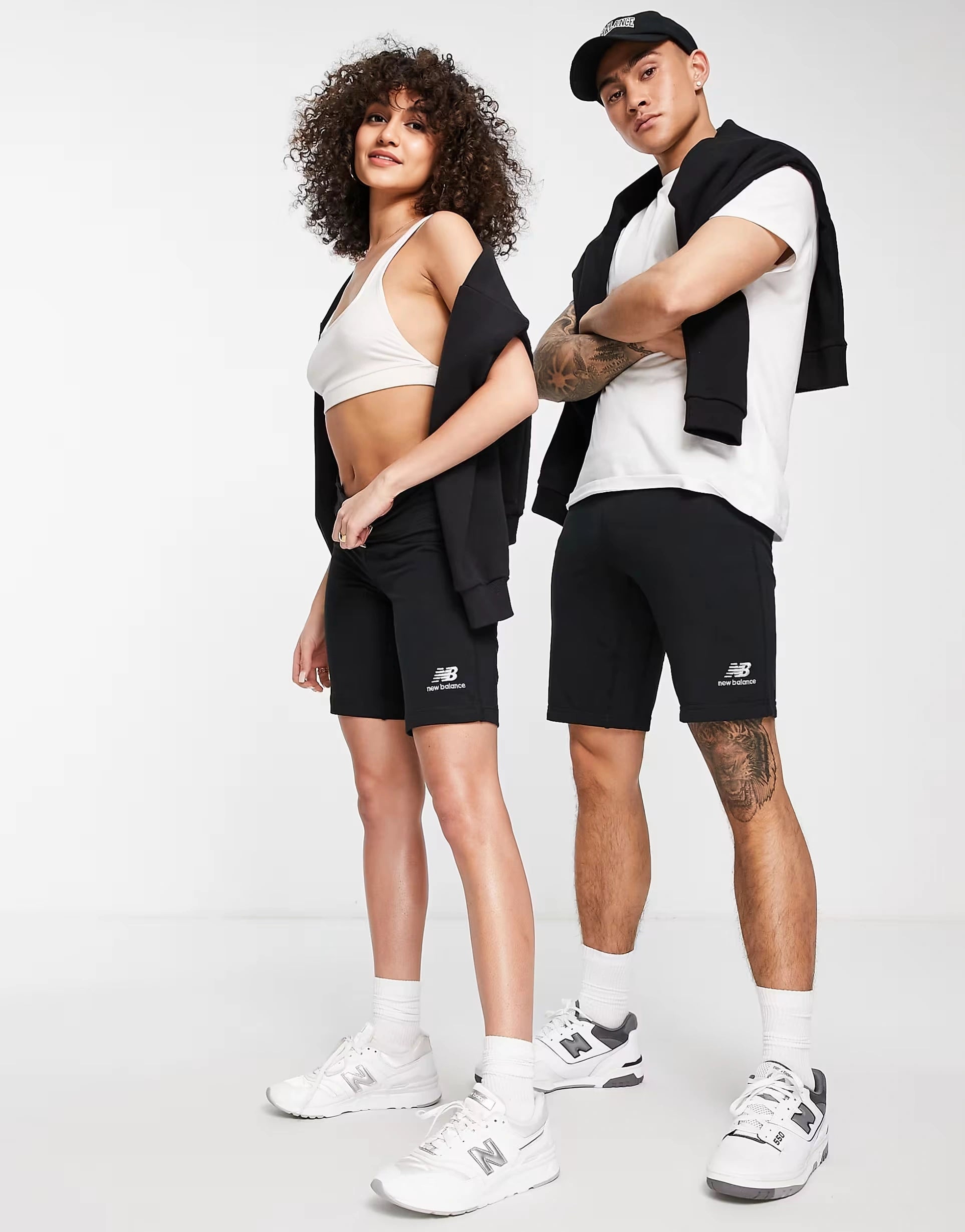 New Balance Womens Unisex Legging Shorts in Black