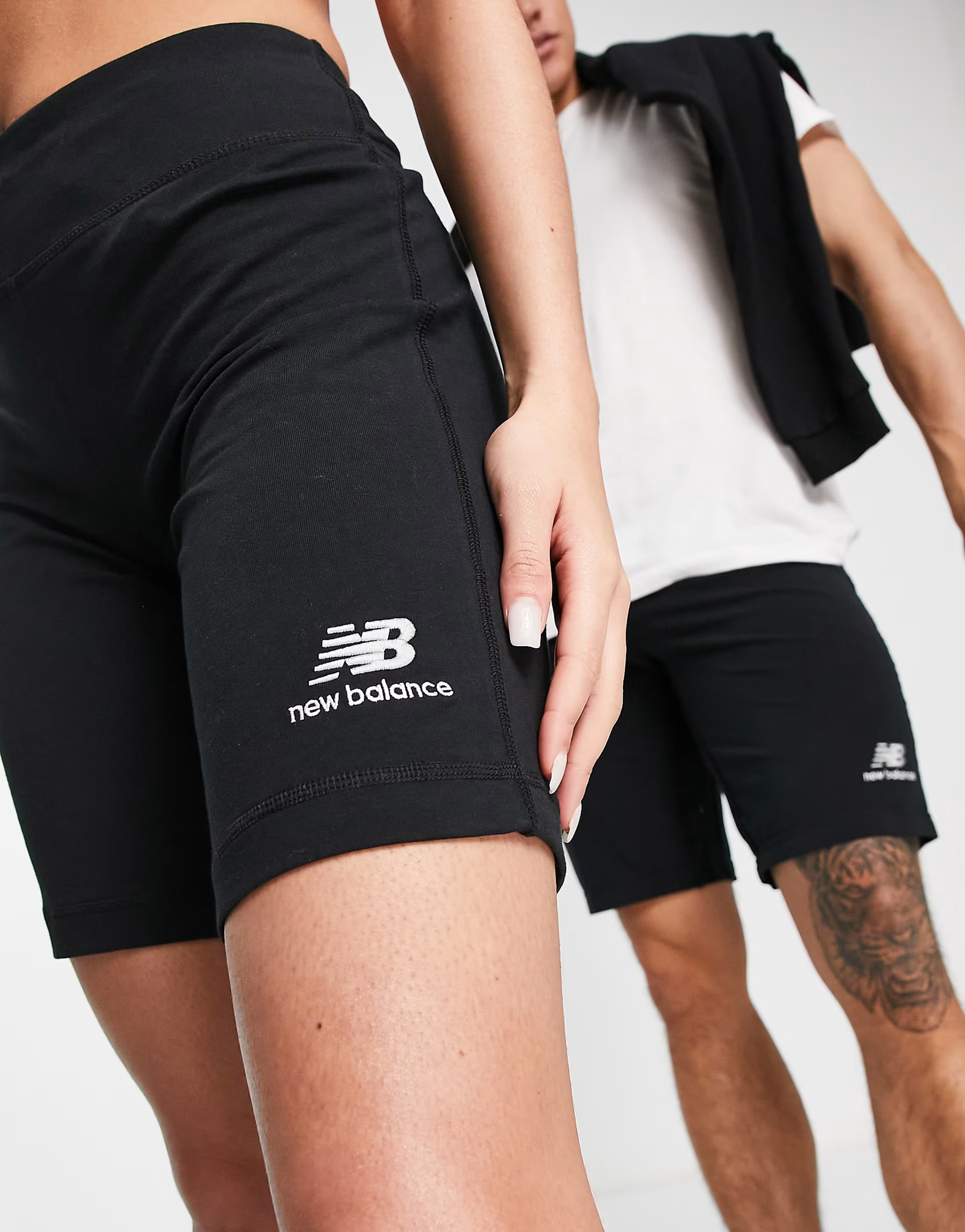 New Balance Womens Unisex Legging Shorts in Black