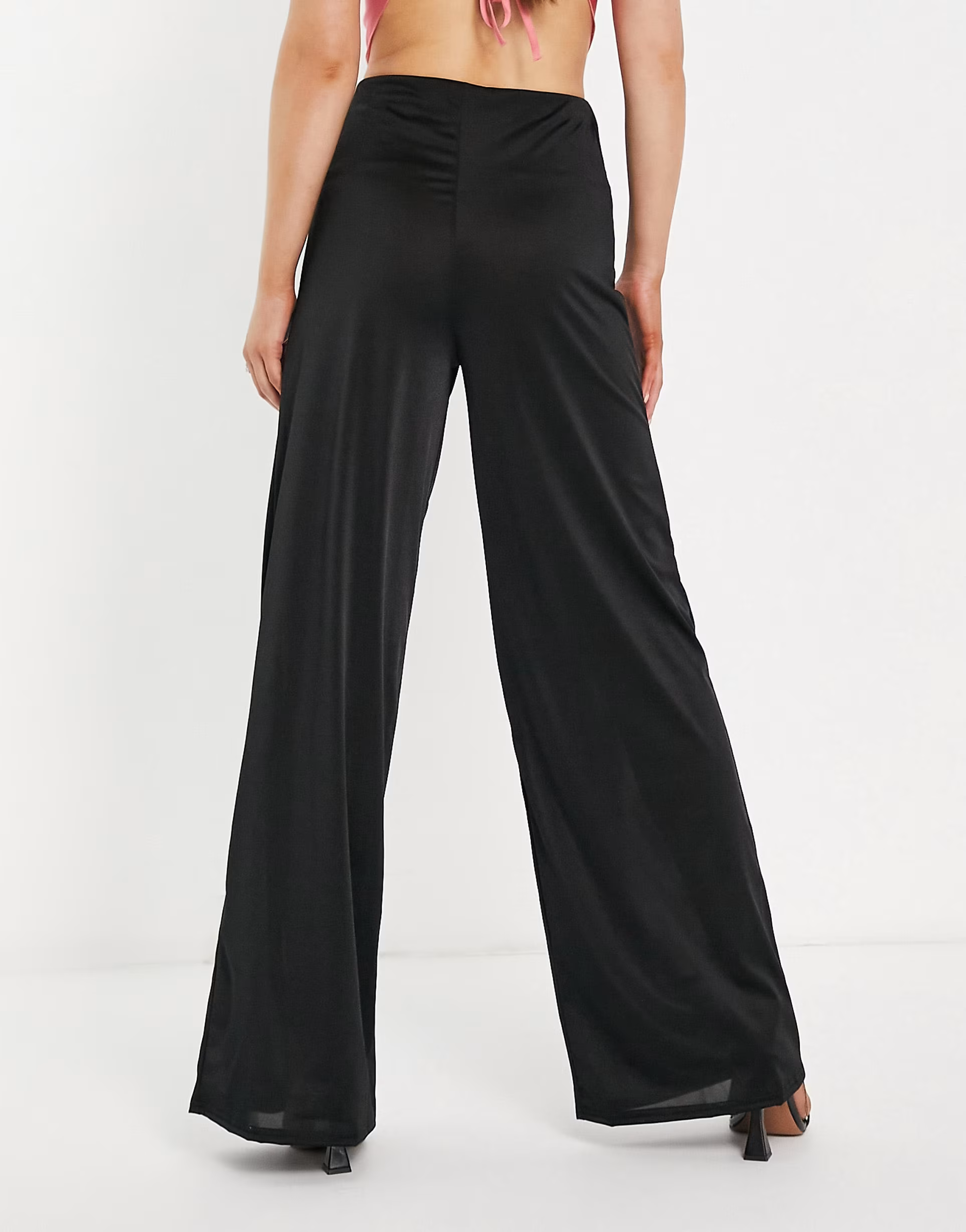 Missguided Womens Wide Leg Trousers In Black
