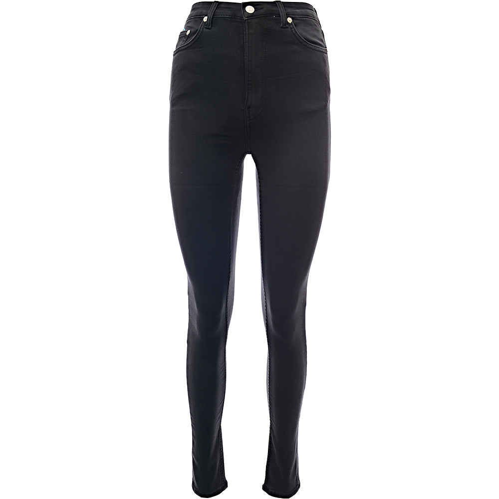 Weekday Women&#39;s Perfect Black Organic Cotton Blend Skinny Jeans