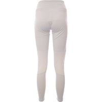 Puma Womens Running Favourite Mid-Rise Leggings with Yellow Pop in Grey