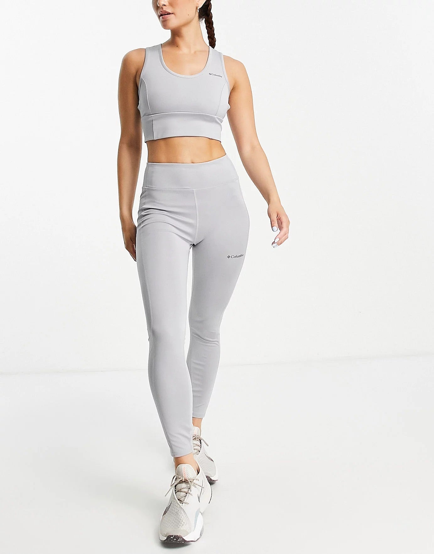 Columbia Womens Training Csc Sculpt Mid Support Tank Top In Grey