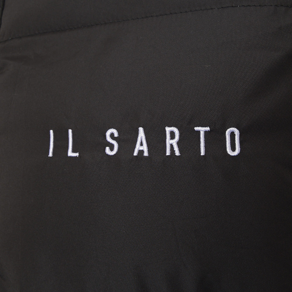 II Sarto Women's Black Longline Logo Puffer Coat