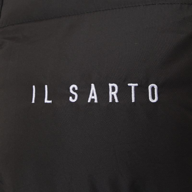 II Sarto Women's Black Longline Logo Puffer Coat