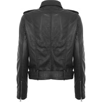 Barney's Originals Women's Real Leather Jacket in Black